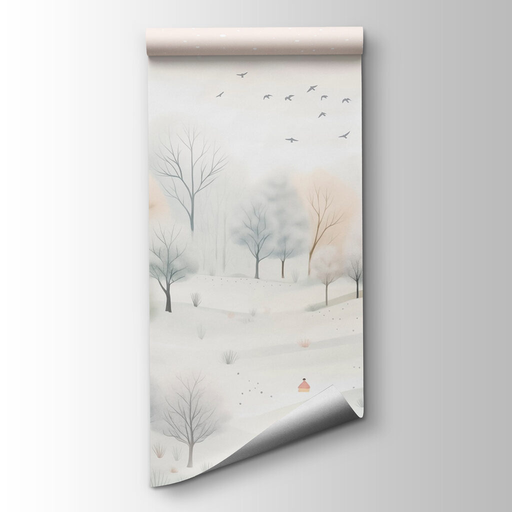 Dieren tussen witte winterheuvels — productweergave