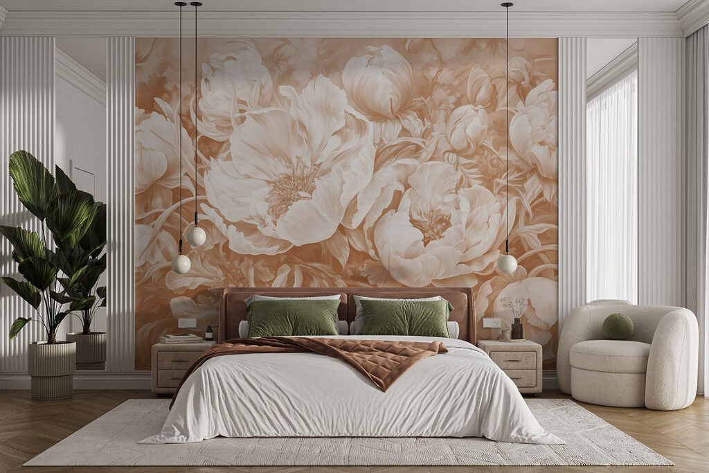 Witte bloei op karamel — interieur 2