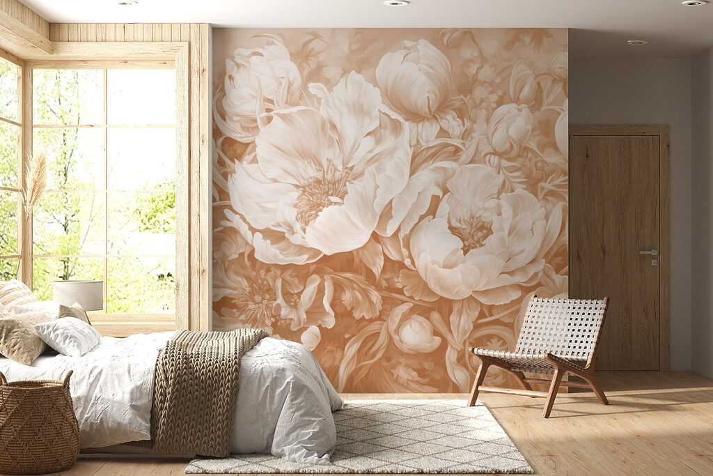 Witte bloei op karamel — interieur 3