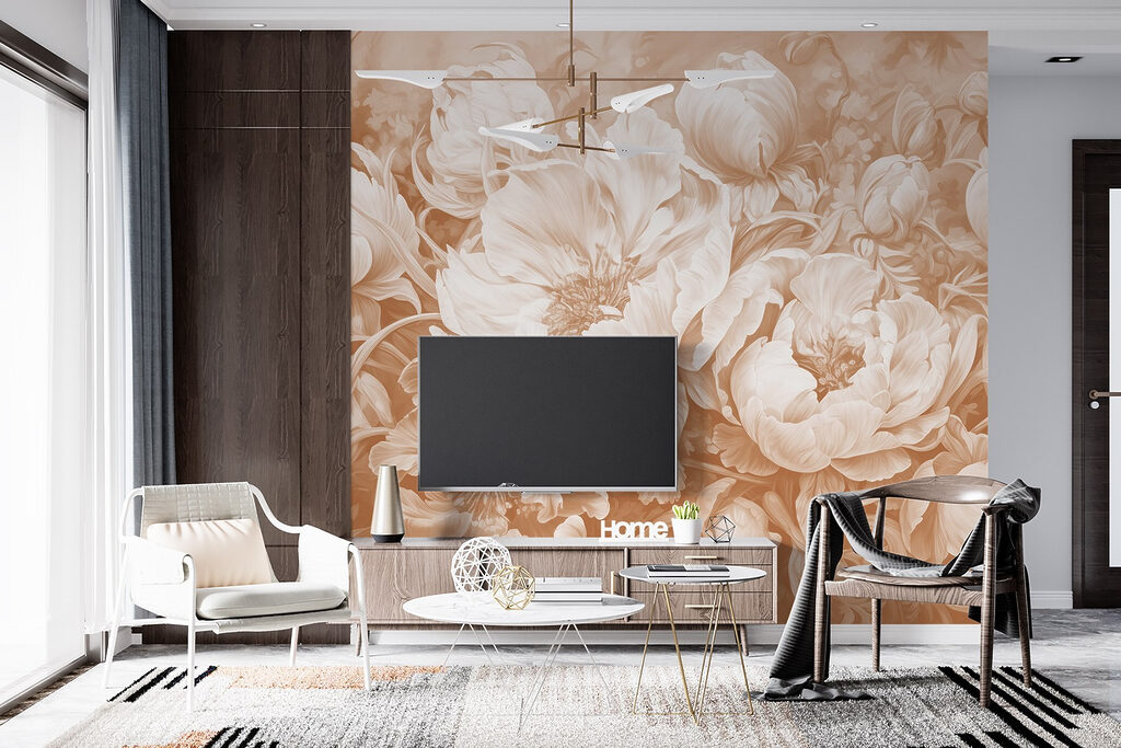 Witte bloei op karamel — interieur 6