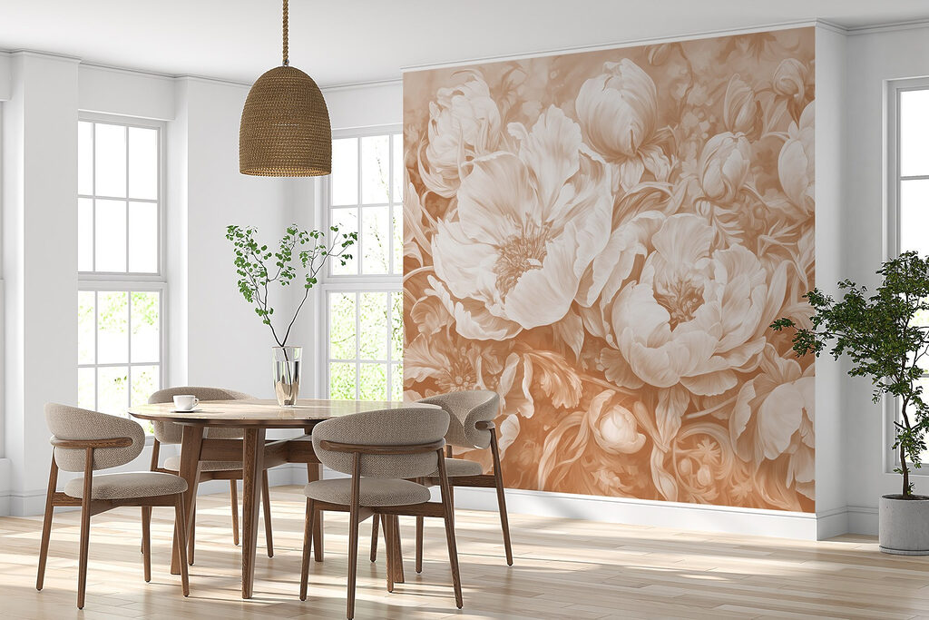 Witte bloei op karamel — interieur 7