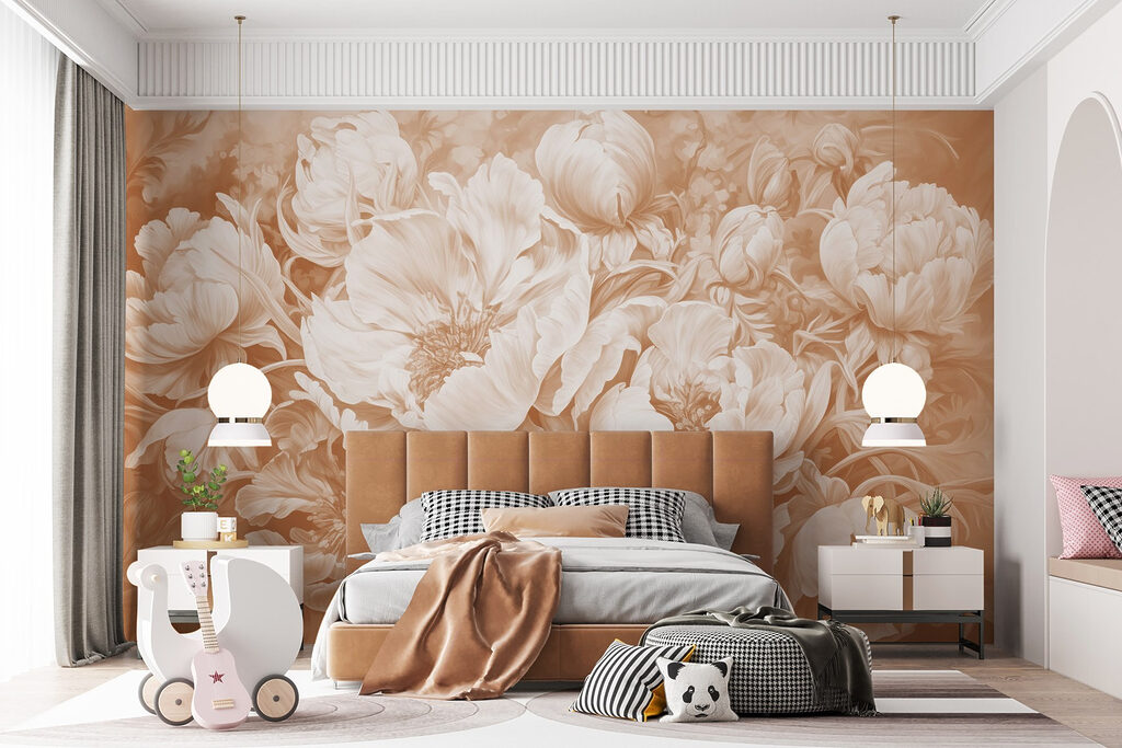 Witte bloei op karamel — interieur 8