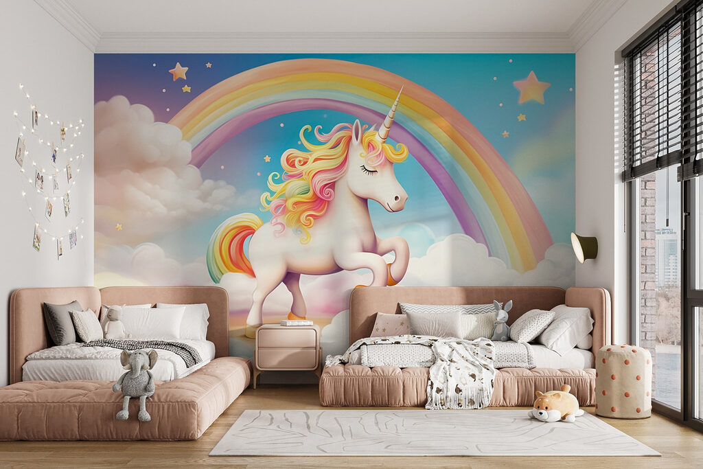 Eenhoorn onder een regenboog — interieur 2