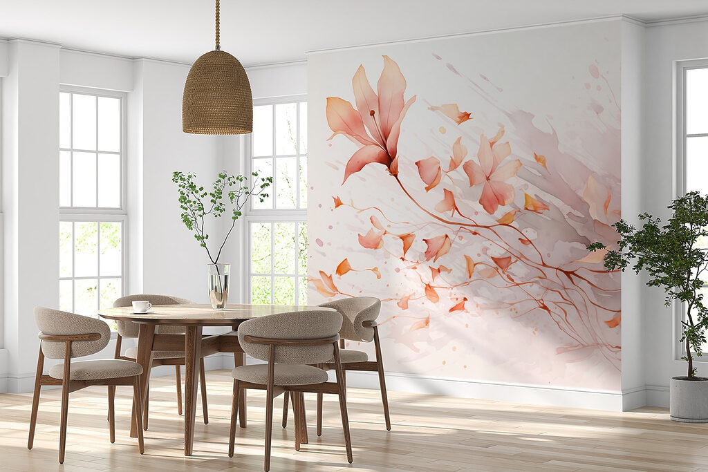 Schilderij van bloemen en bladeren — interieur 5