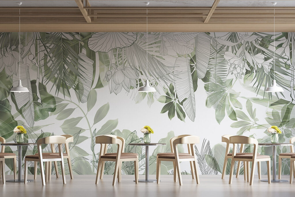Bladlagen rond een opening — interieur 6