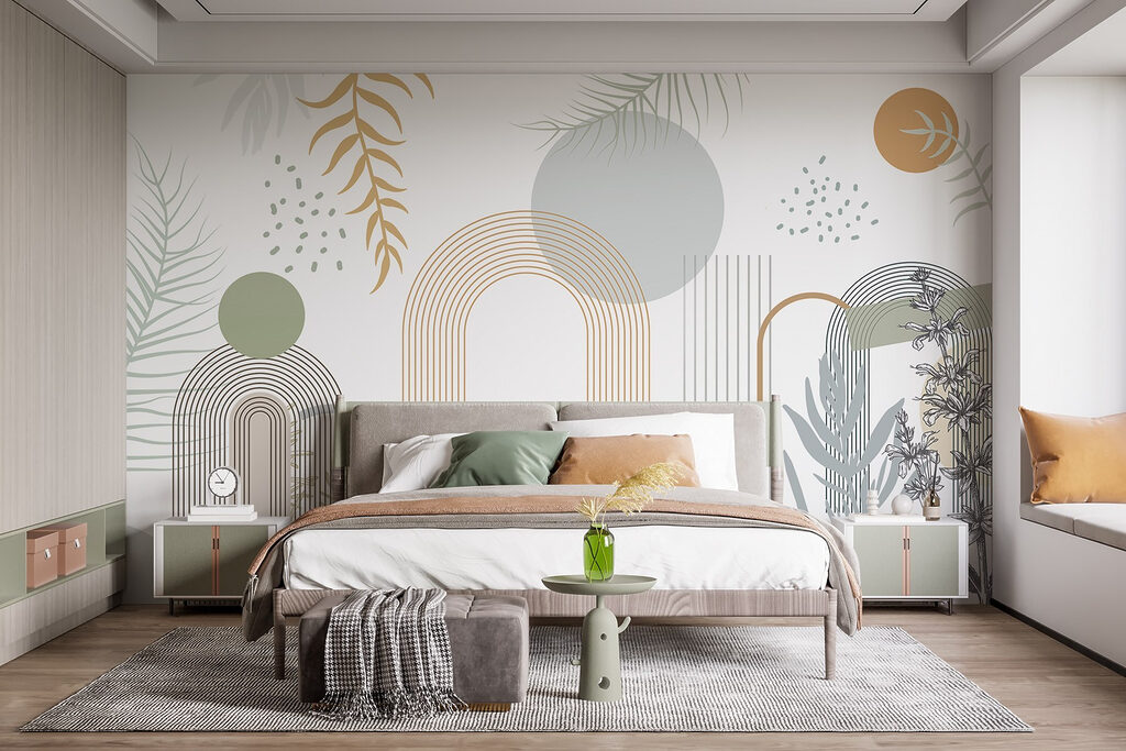 Grafisch ontwerp van planten en bladeren — interieur 2