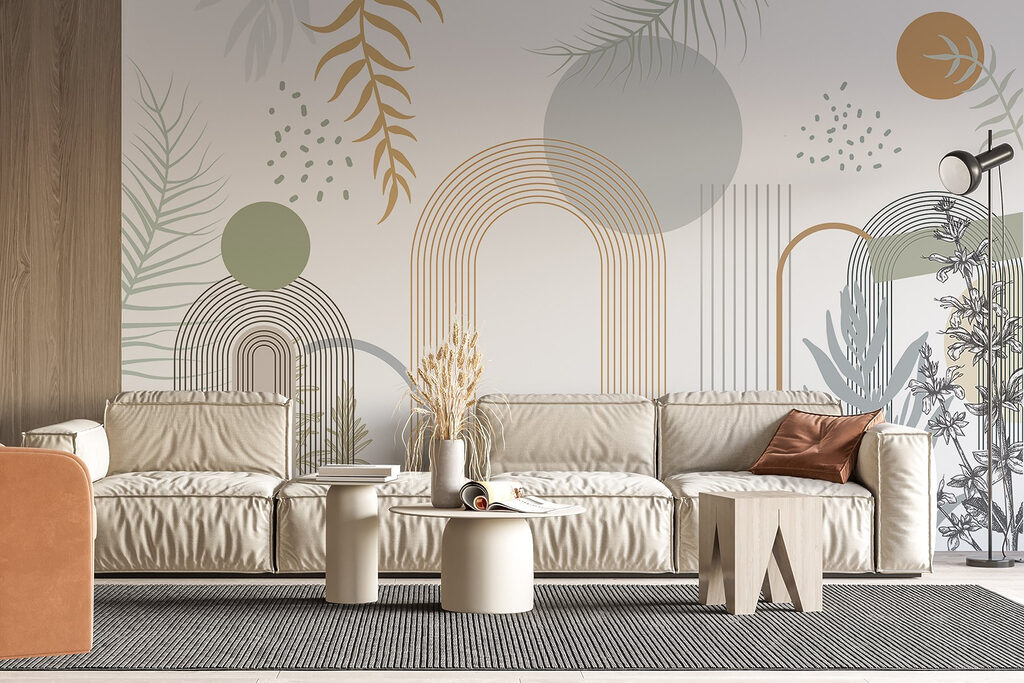 Grafisch ontwerp van planten en bladeren — interieur 3