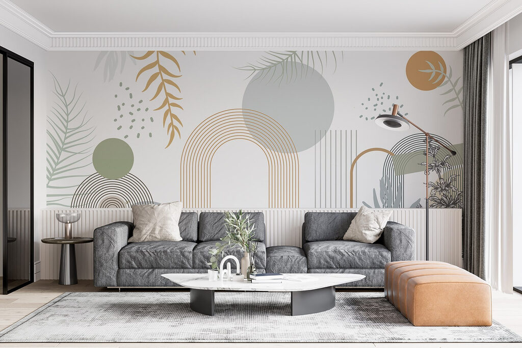 Grafisch ontwerp van planten en bladeren — interieur 4