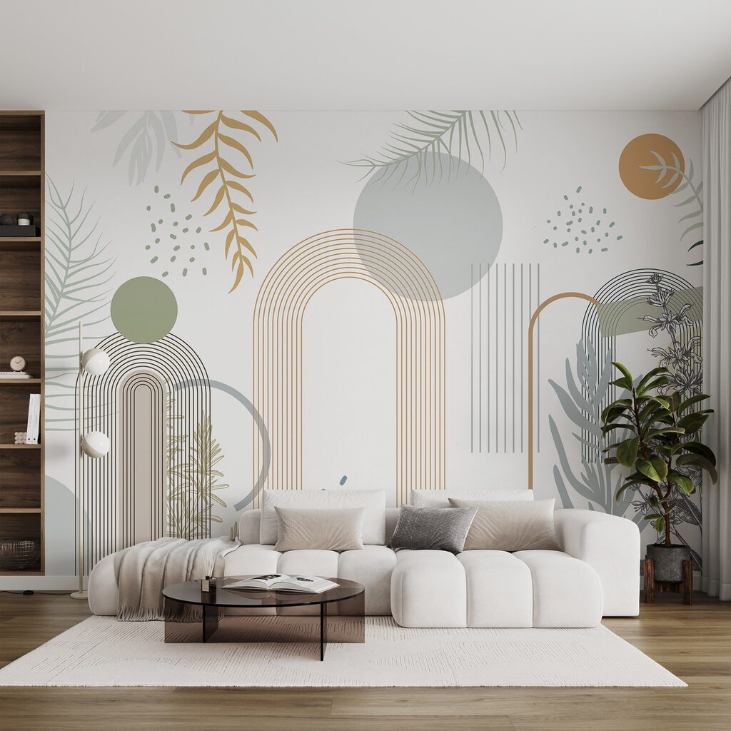Grafisch ontwerp van planten en bladeren — interieur 5