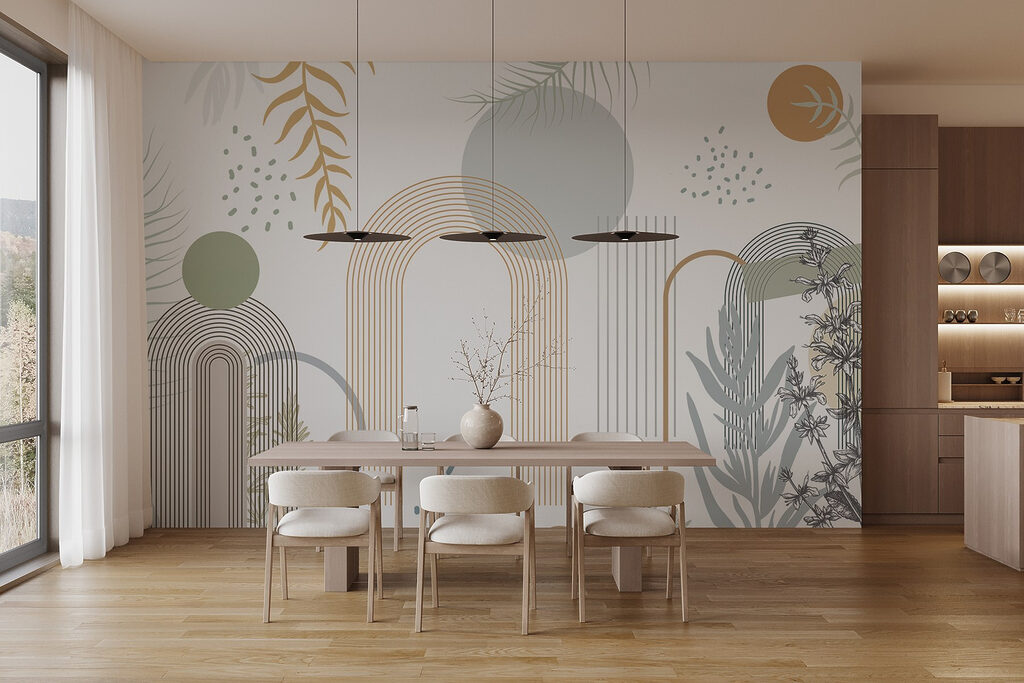 Grafisch ontwerp van planten en bladeren — interieur 6