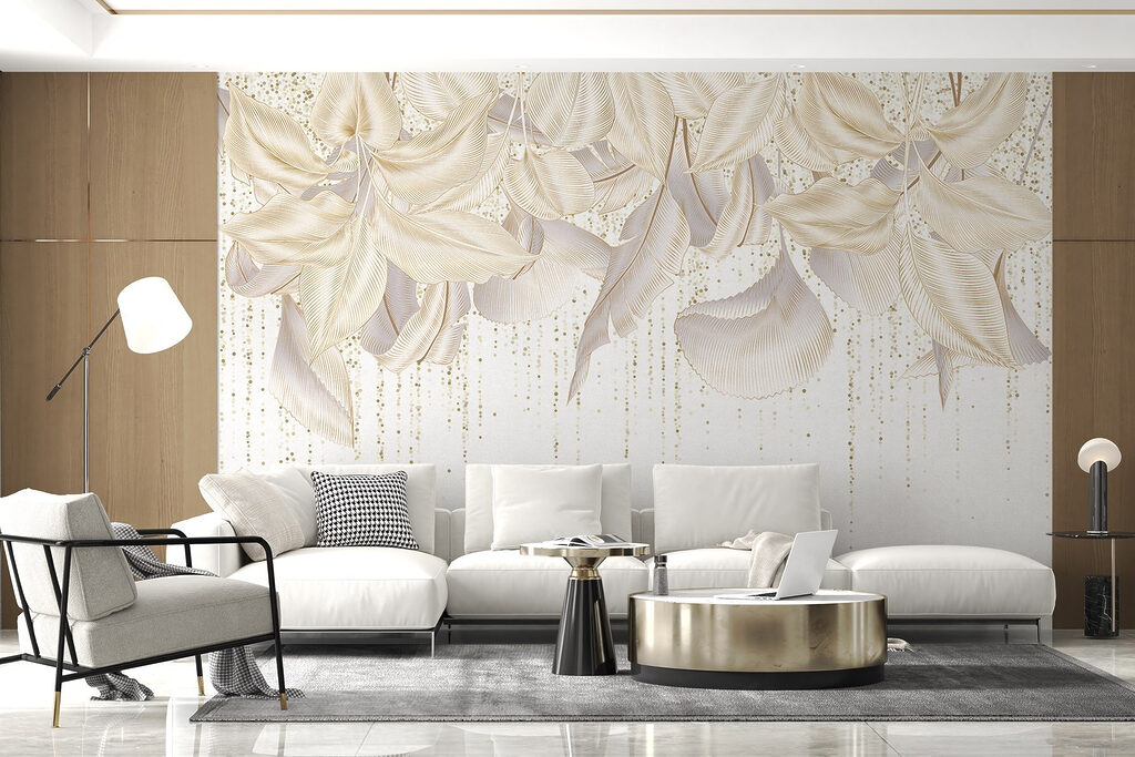 Witte bloemen met hangdraden — interieur 5