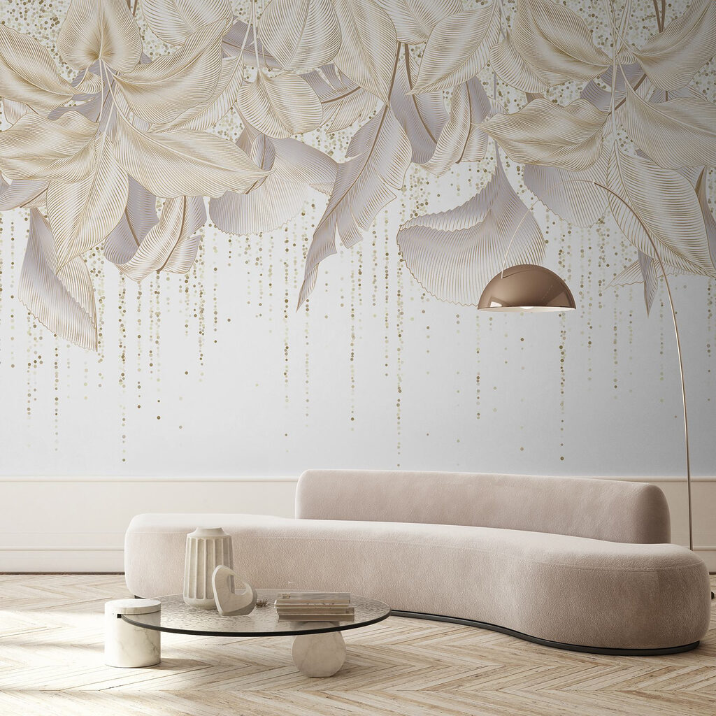 Witte bloemen met hangdraden — interieur 6