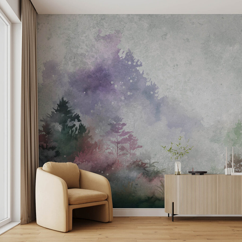 Pastelbos op verweerde verf — interieur 2