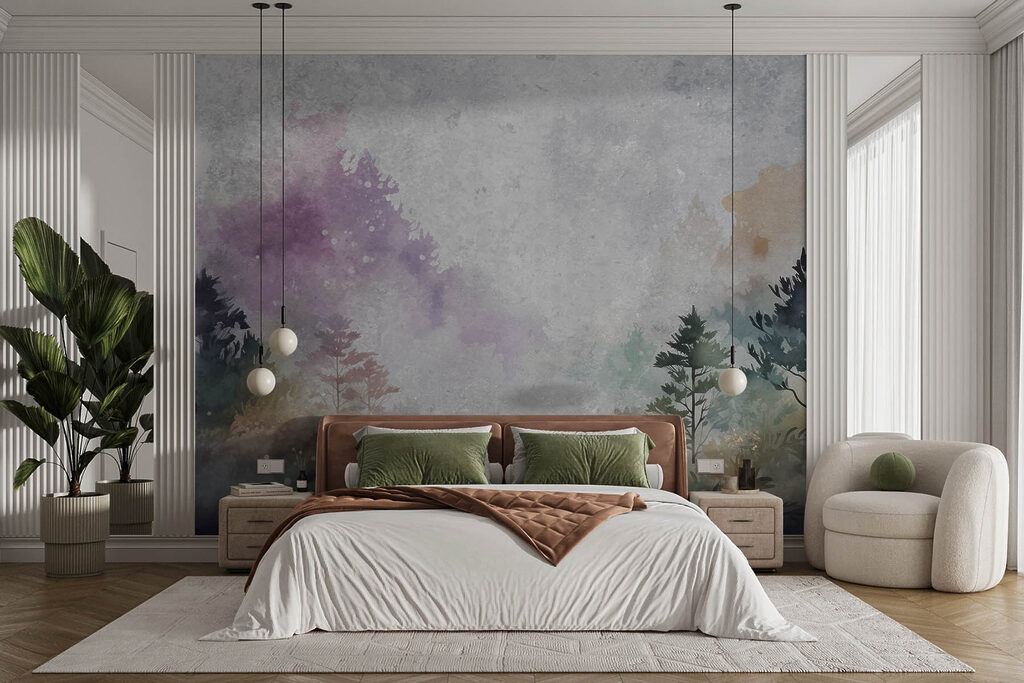 Dennen in geschilderde damp — interieur 2