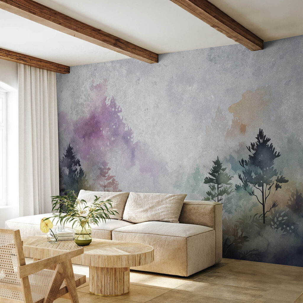 Dennen in geschilderde damp — interieur 3