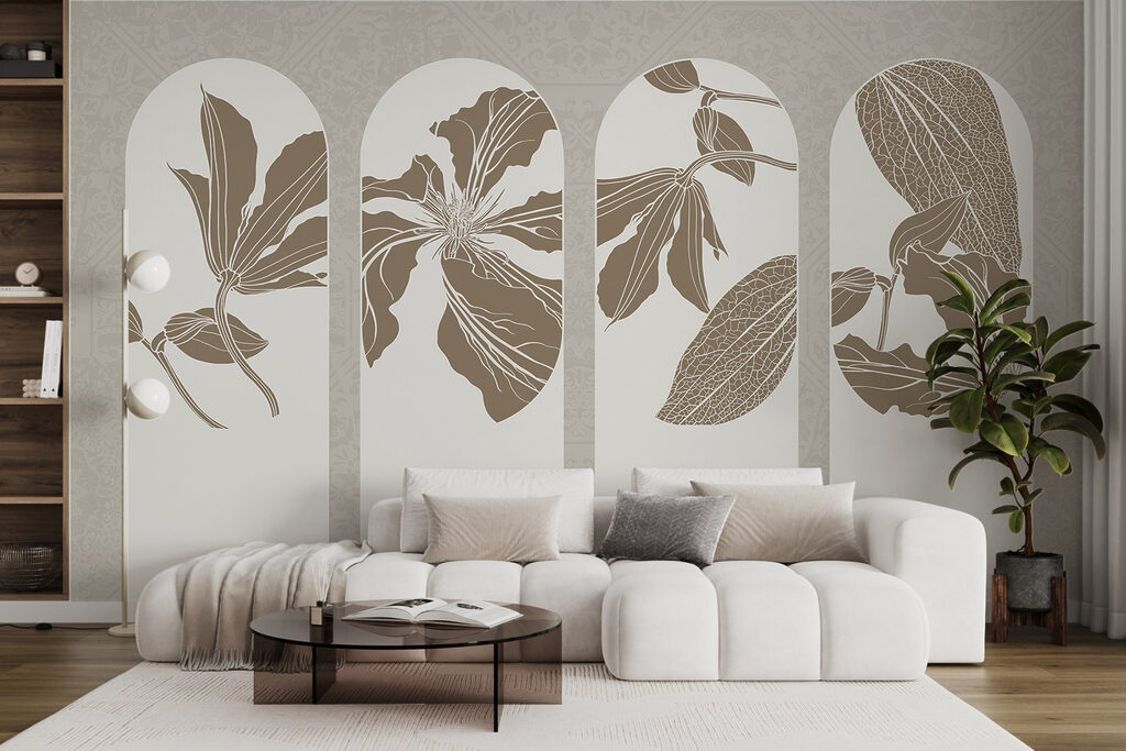 Vier bogen met bloemvormen — interieur 2