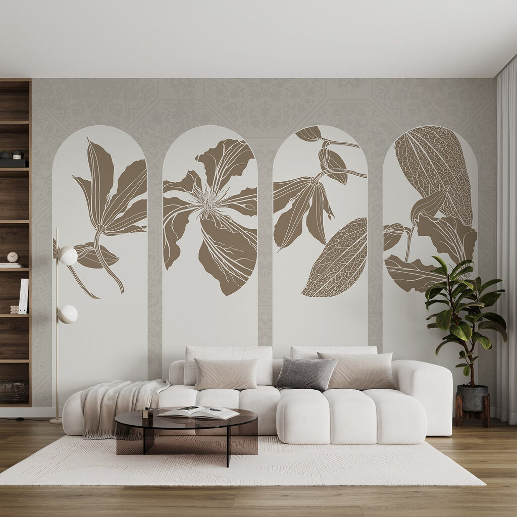 Vier bogen met bloemvormen — interieur 3