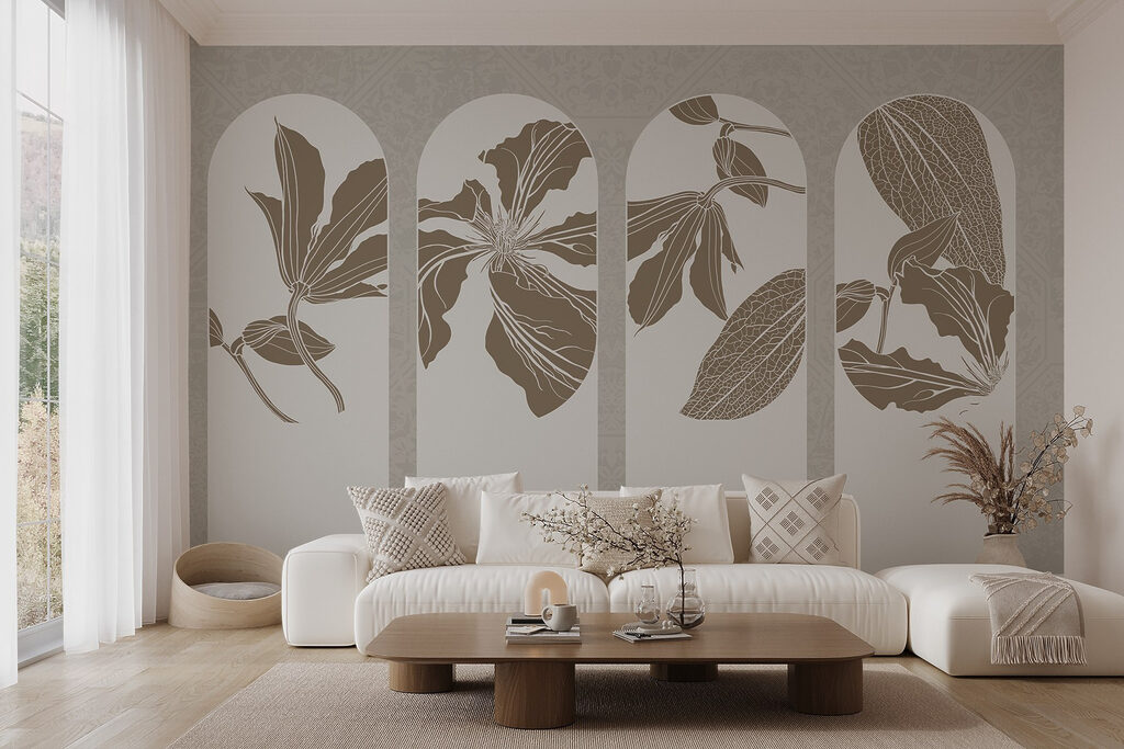 Vier bogen met bloemvormen — interieur 4