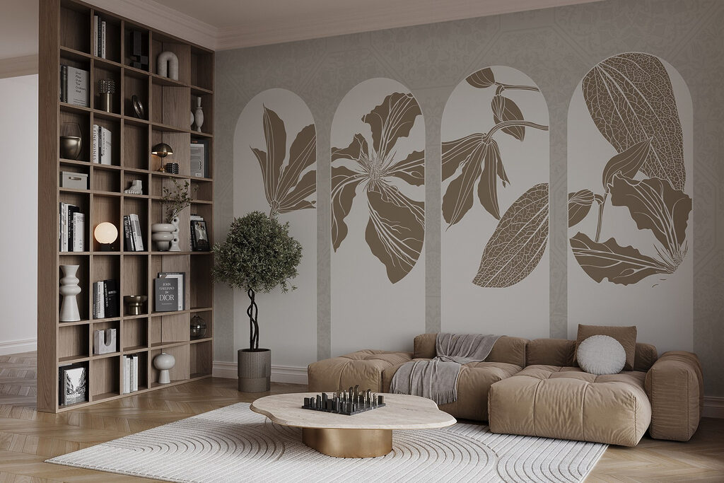Vier bogen met bloemvormen — interieur 5