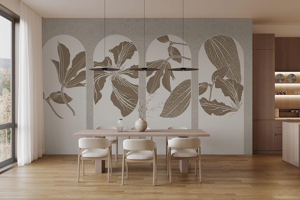 Vier bogen met bloemvormen — interieur 6