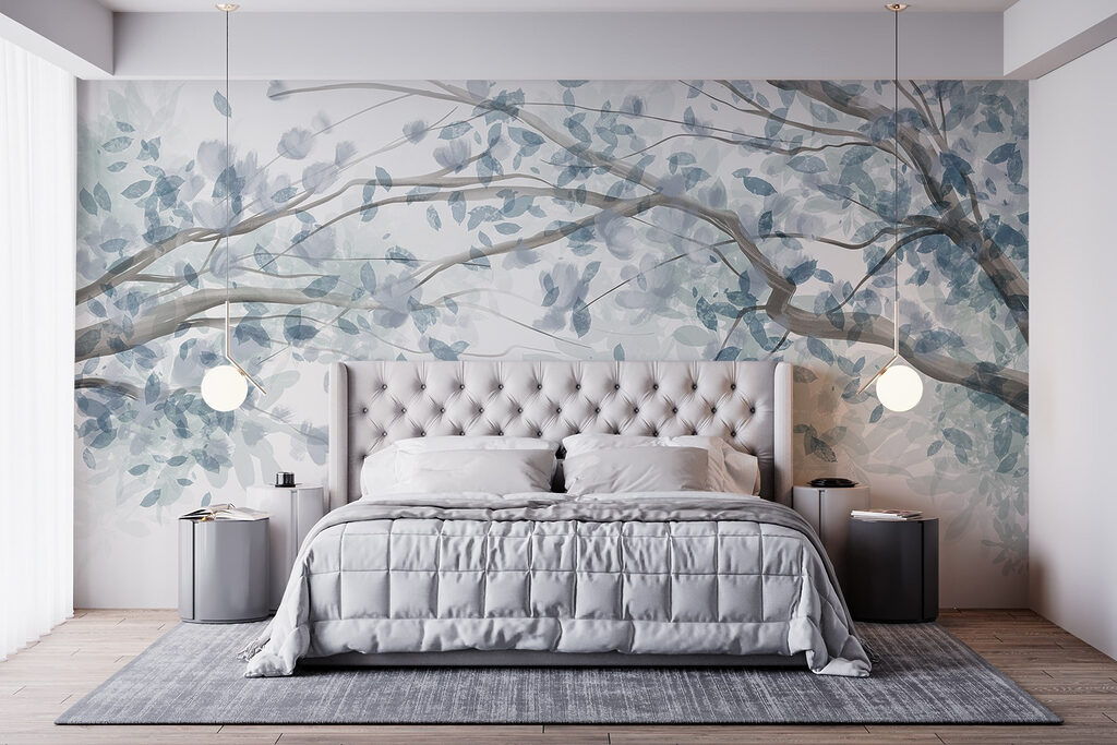 Boom met blauwe bladeren — interieur 2