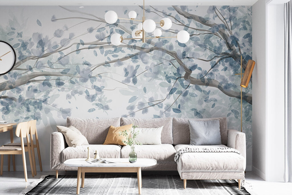 Boom met blauwe bladeren — interieur 4