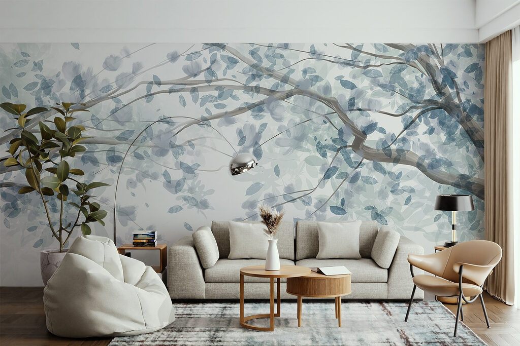 Boom met blauwe bladeren — interieur 5