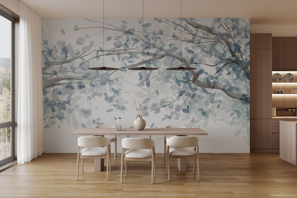 Boom met blauwe bladeren — interieur 6