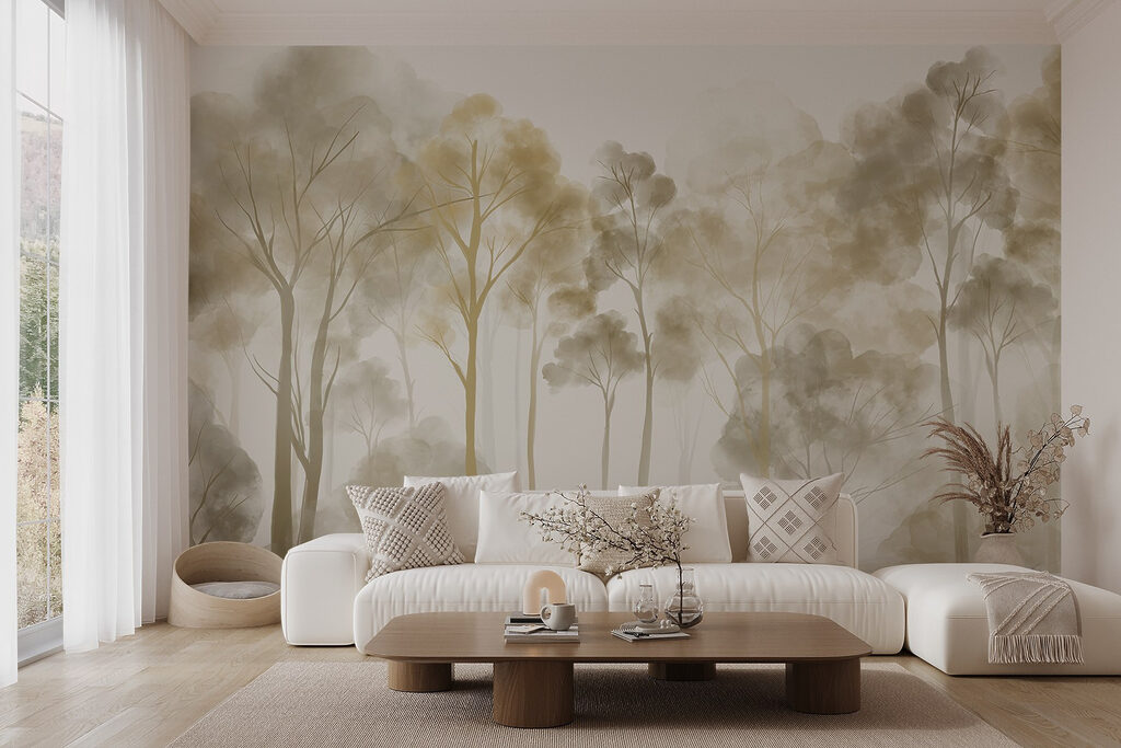 Gouden bomen in lichtnevel — interieur 5
