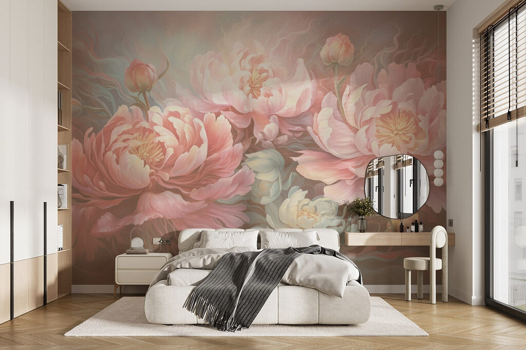 Schilderij van bloemen op een oppervlak — interieur 1