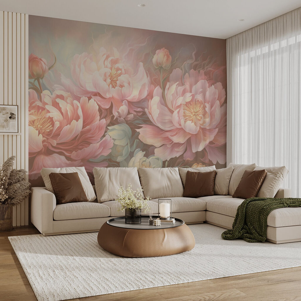 Schilderij van bloemen op een oppervlak — interieur 3