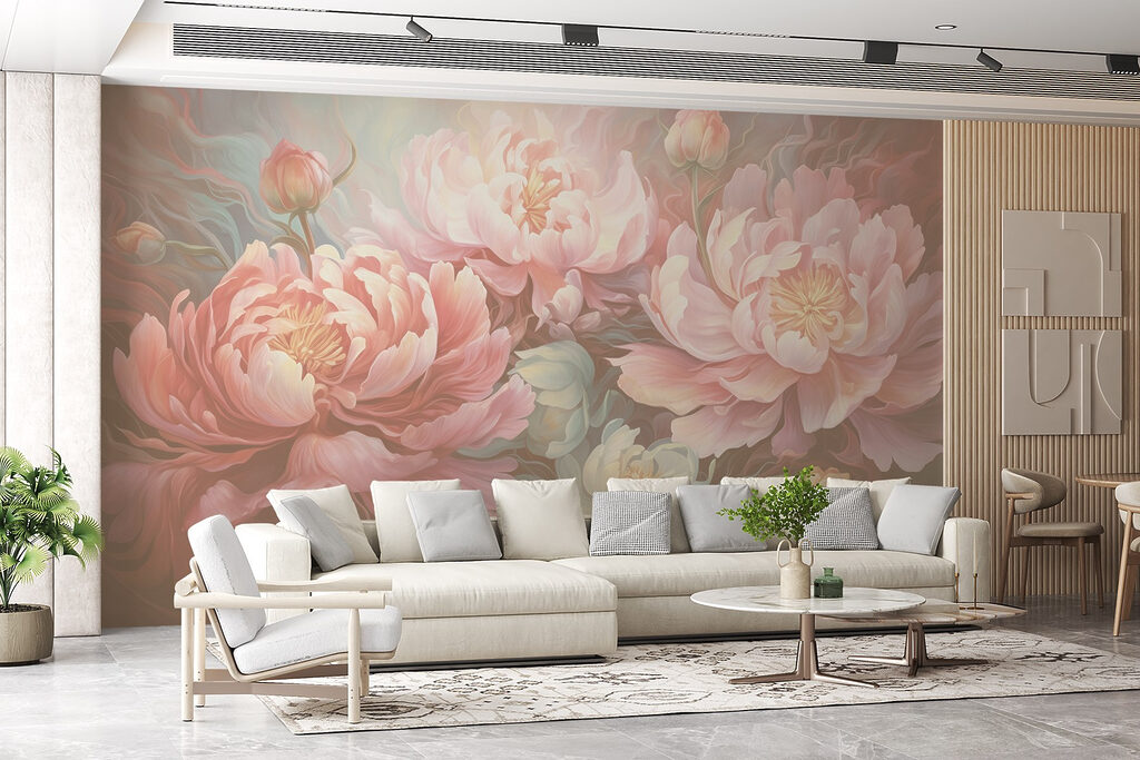 Schilderij van bloemen op een oppervlak — interieur 4