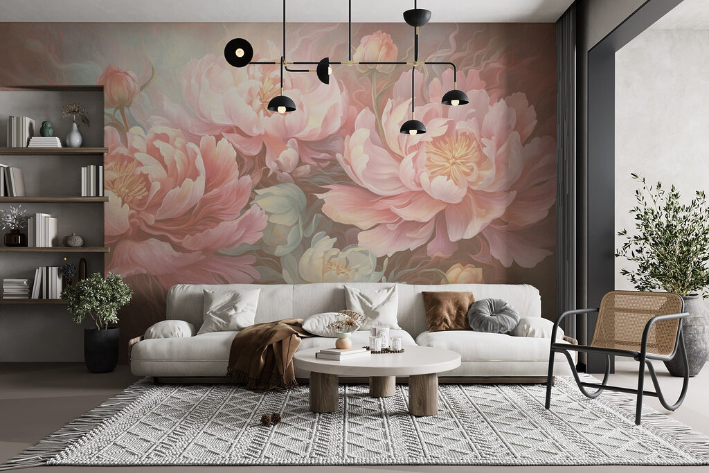Schilderij van bloemen op een oppervlak — interieur 5