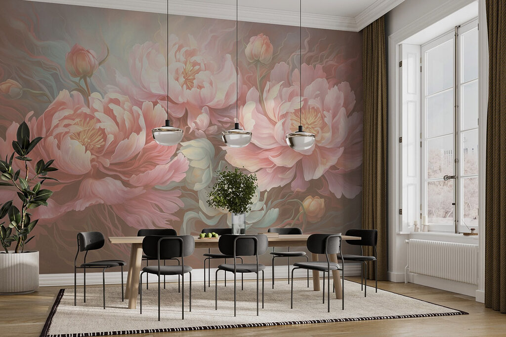 Schilderij van bloemen op een oppervlak — interieur 6