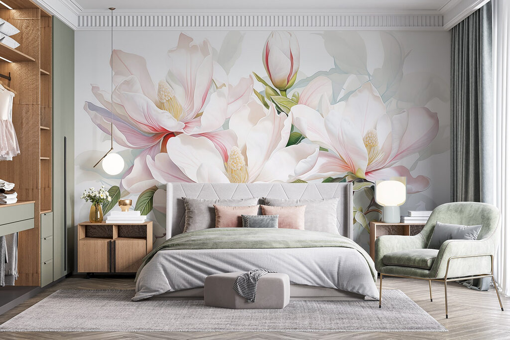Magnolia in frisse aquarel — interieur 1