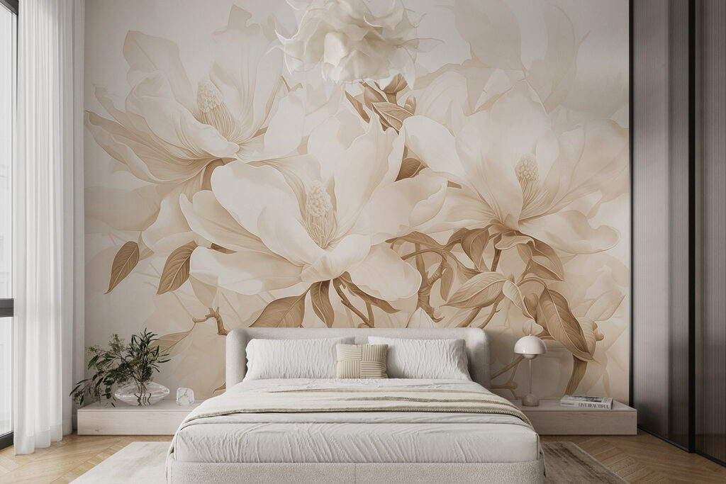 Magnolia in warme sepia — interieur 1