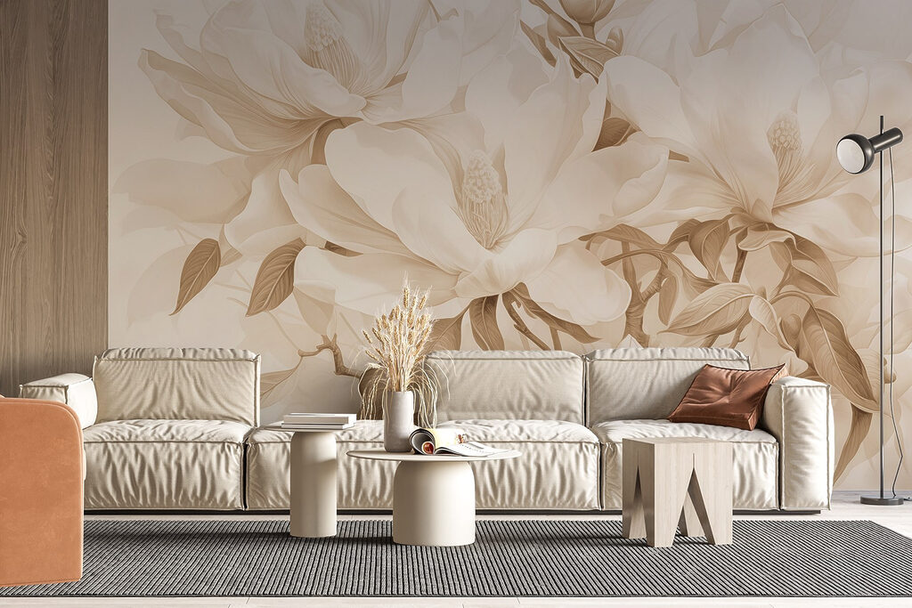 Magnolia in warme sepia — interieur 3