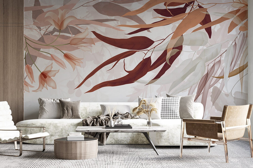 Roze bladeren hangen over — interieur 5