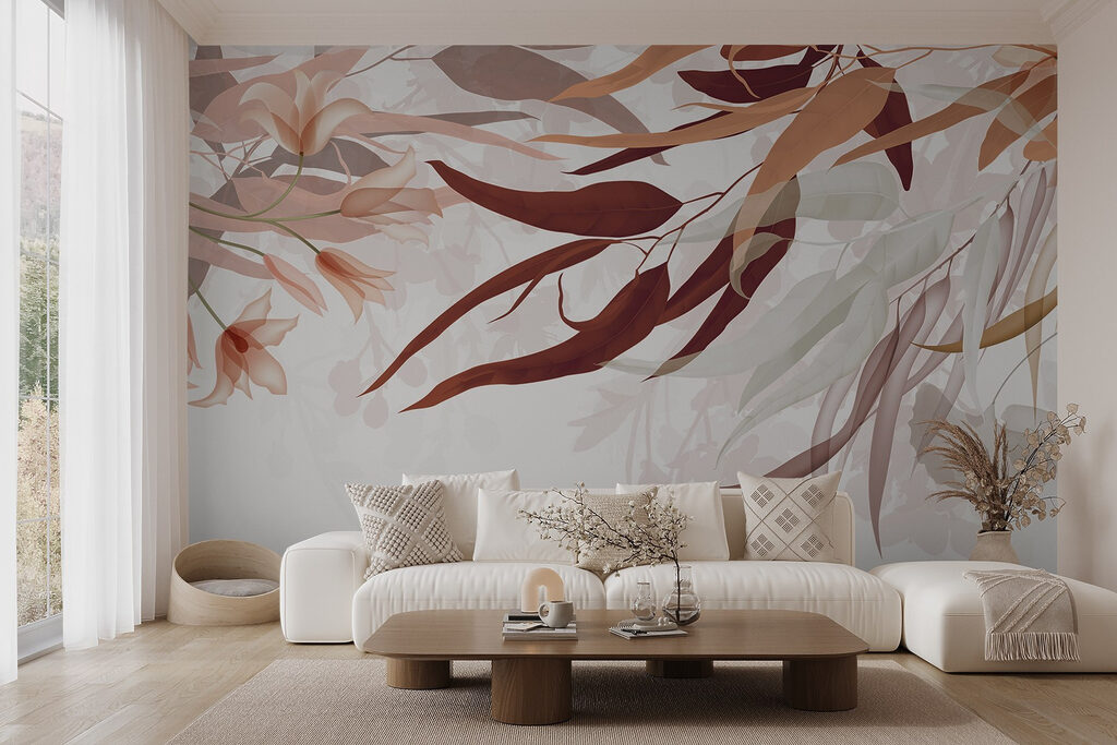 Roze bladeren hangen over — interieur 6