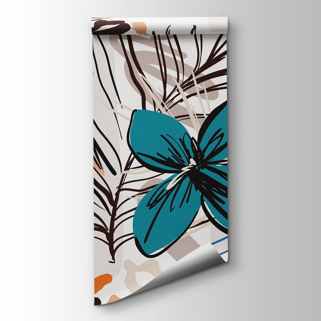 Kleurrijk bloemenpatroon met bloemen — productweergave
