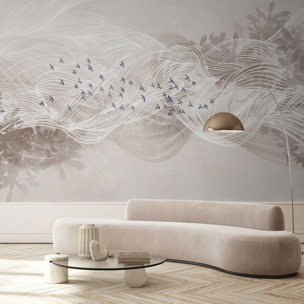 Vogels tussen witte golfbanen — interieur 6
