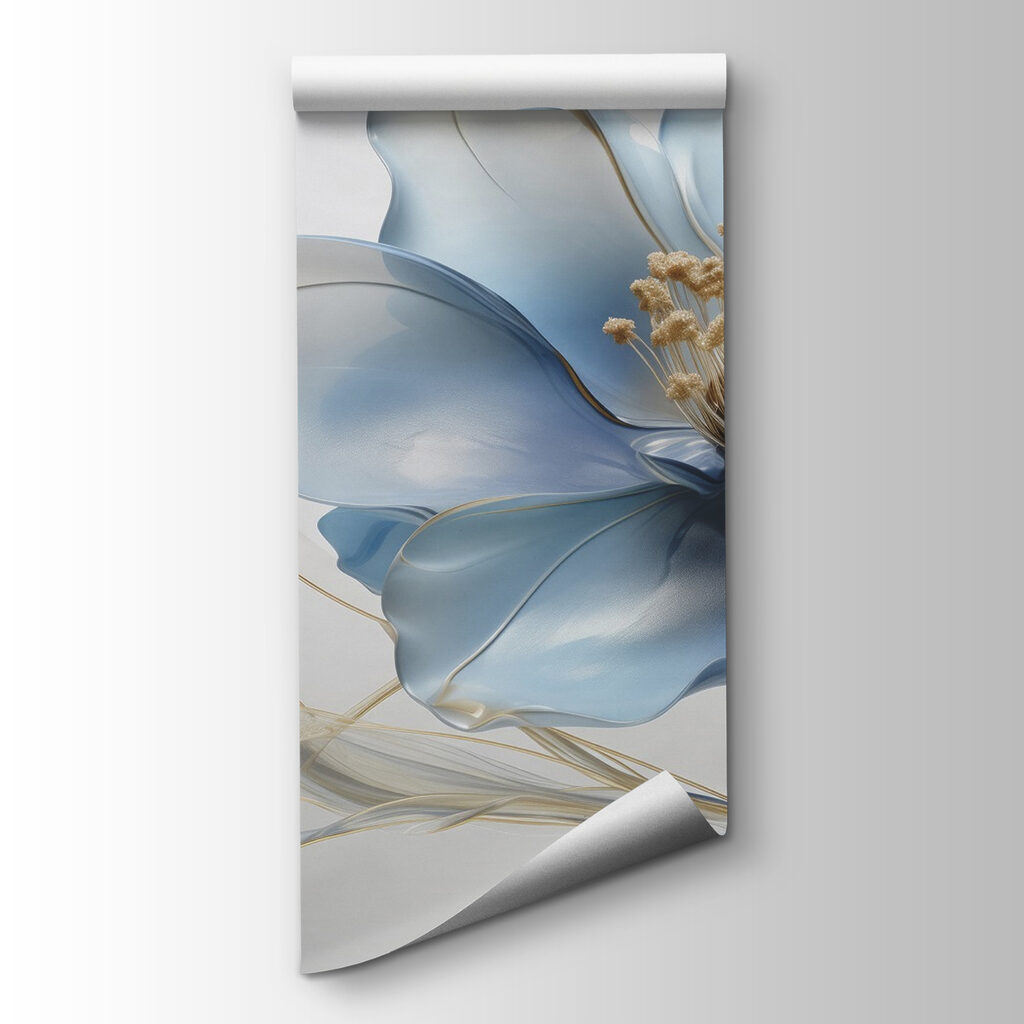 Blauwe bloem, gouden hart — productweergave