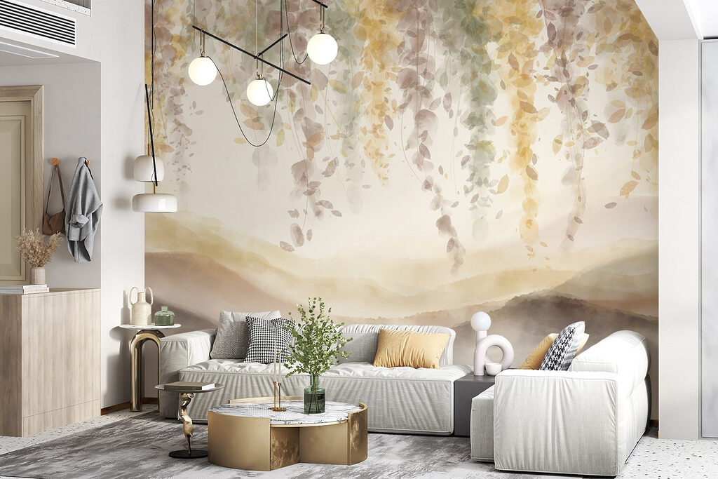 Hangend loof boven heuvels — interieur 2