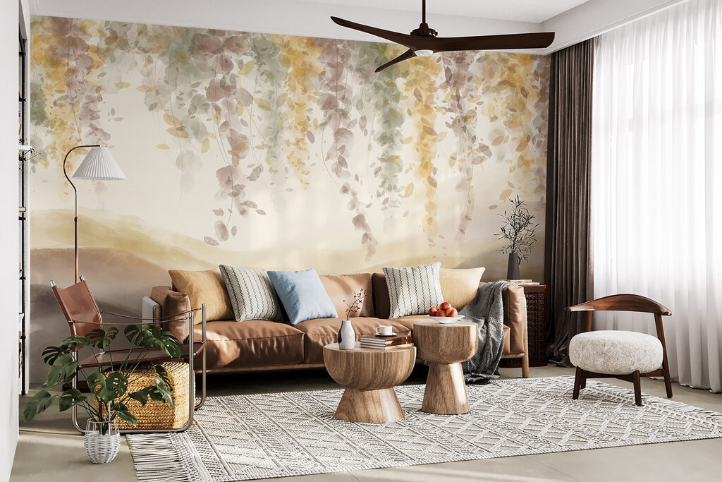 Hangend loof boven heuvels — interieur 4