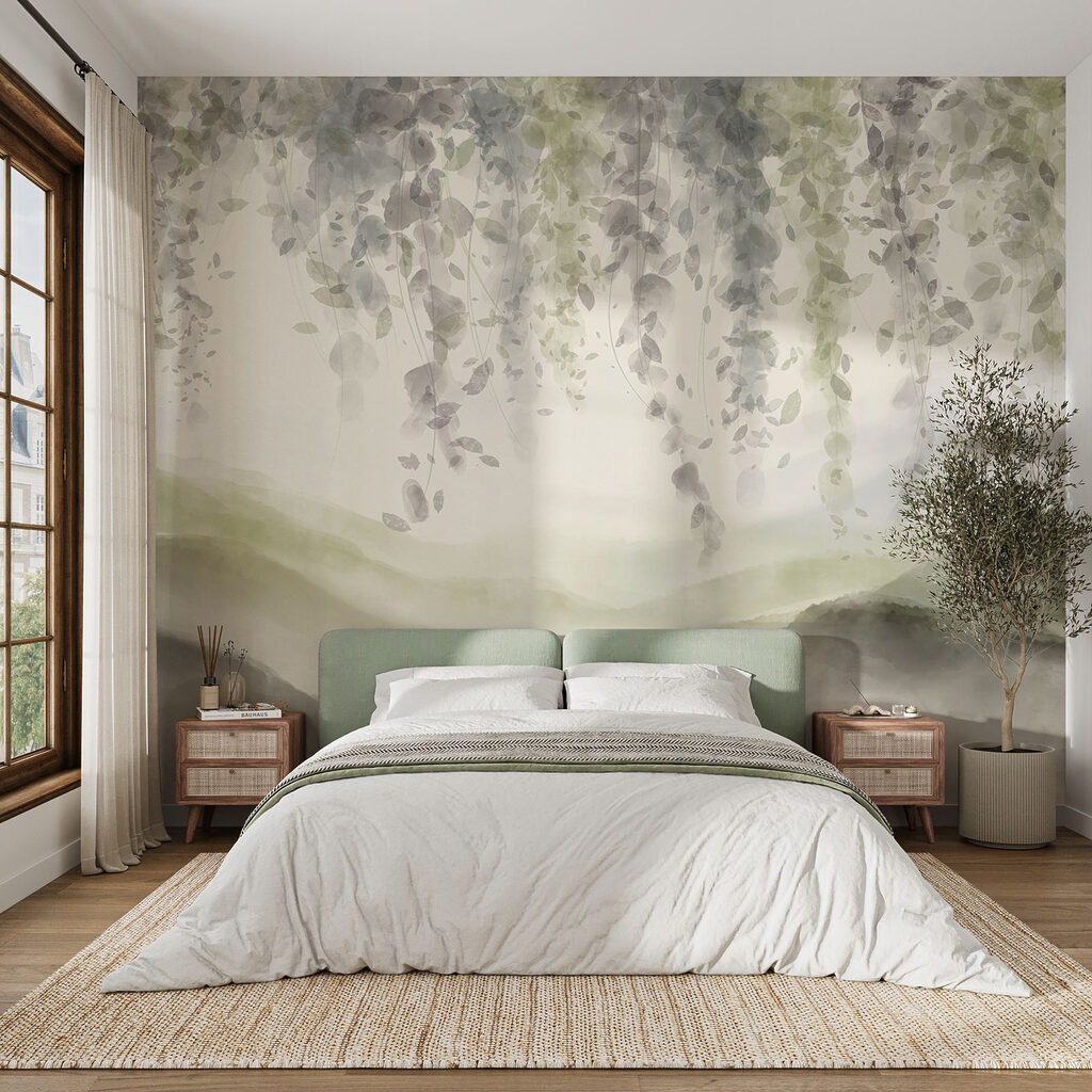 Hangend loof boven heuvels — interieur 2