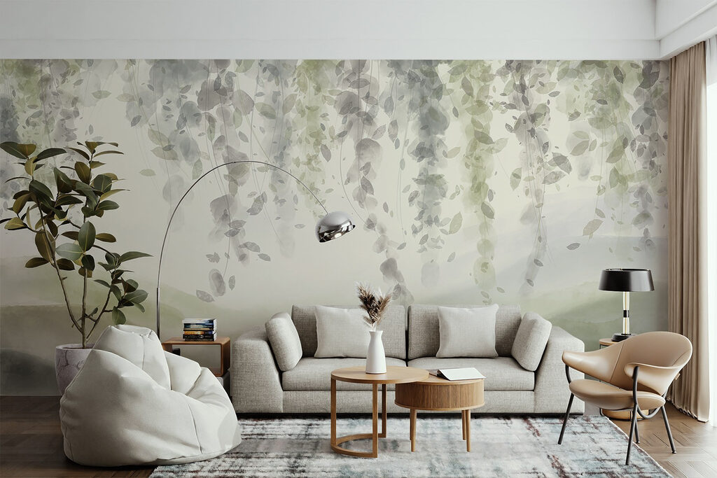 Hangend loof boven heuvels — interieur 3