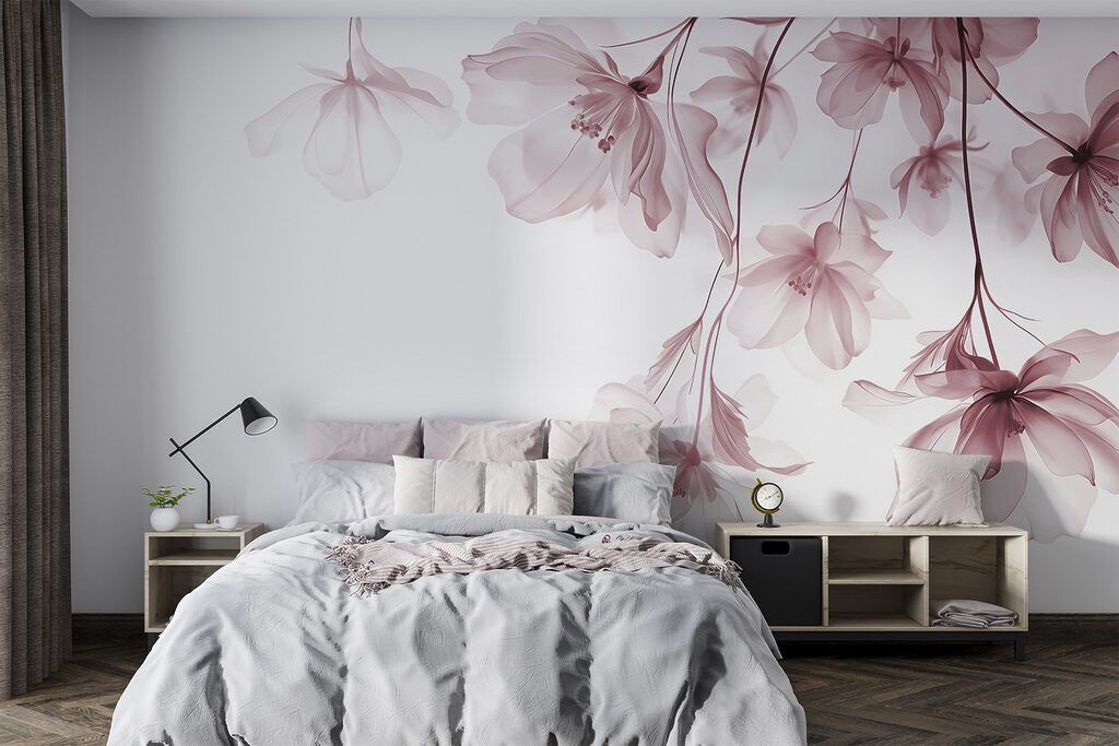 Bloemen dalen langs takjes — interieur 3