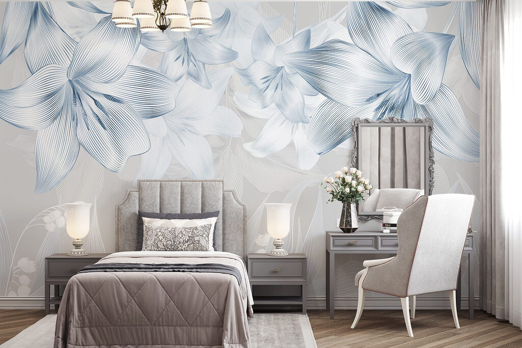 Delicate bloemen in subtiele tinten — interieur 2