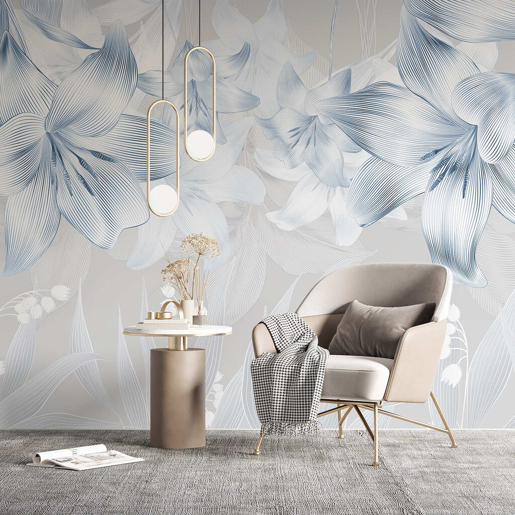 Delicate bloemen in subtiele tinten — interieur 4