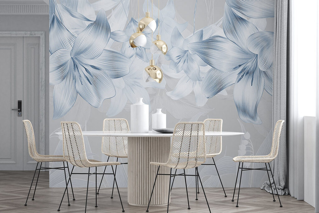 Delicate bloemen in subtiele tinten — interieur 6